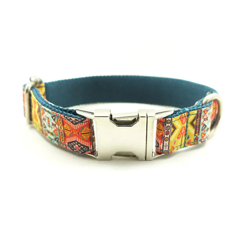 New Metal Buckle Dog Collar - Ethnic Style Pet Accessory