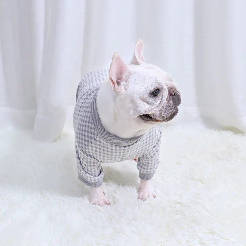 Fadou Plus Velvet Plaid Dog Sweater for Fall/Winter