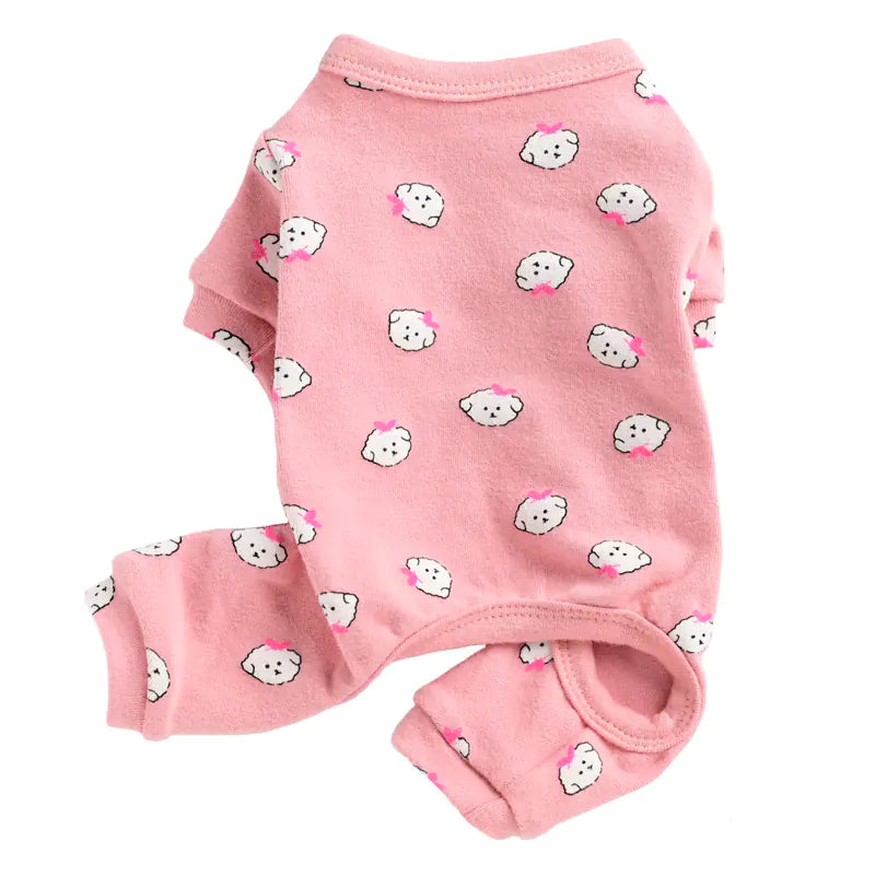 Cotton Cute Pet Pajamas for Dogs in Spring & Autumn