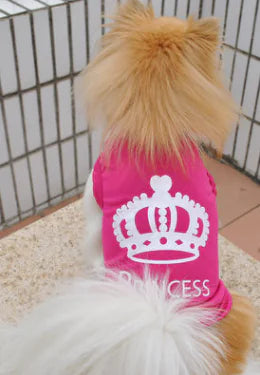Pet Clothing for Small Dogs - Summer Vest with Crown