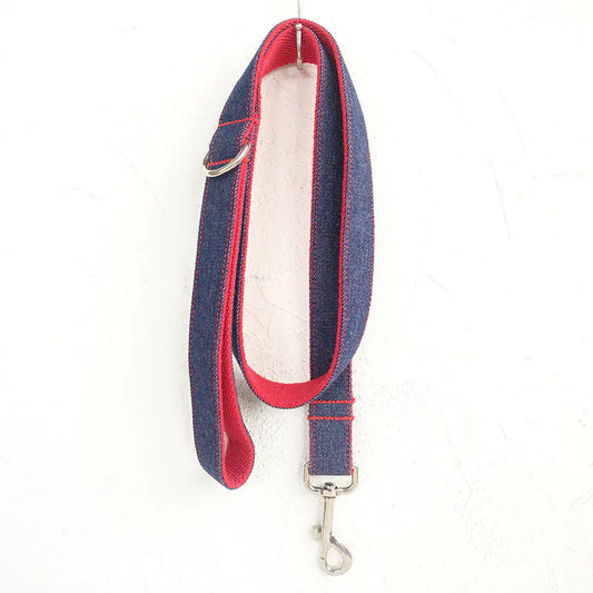 Personalized Blue Denim Dog Leash - Innovative Pet Gear